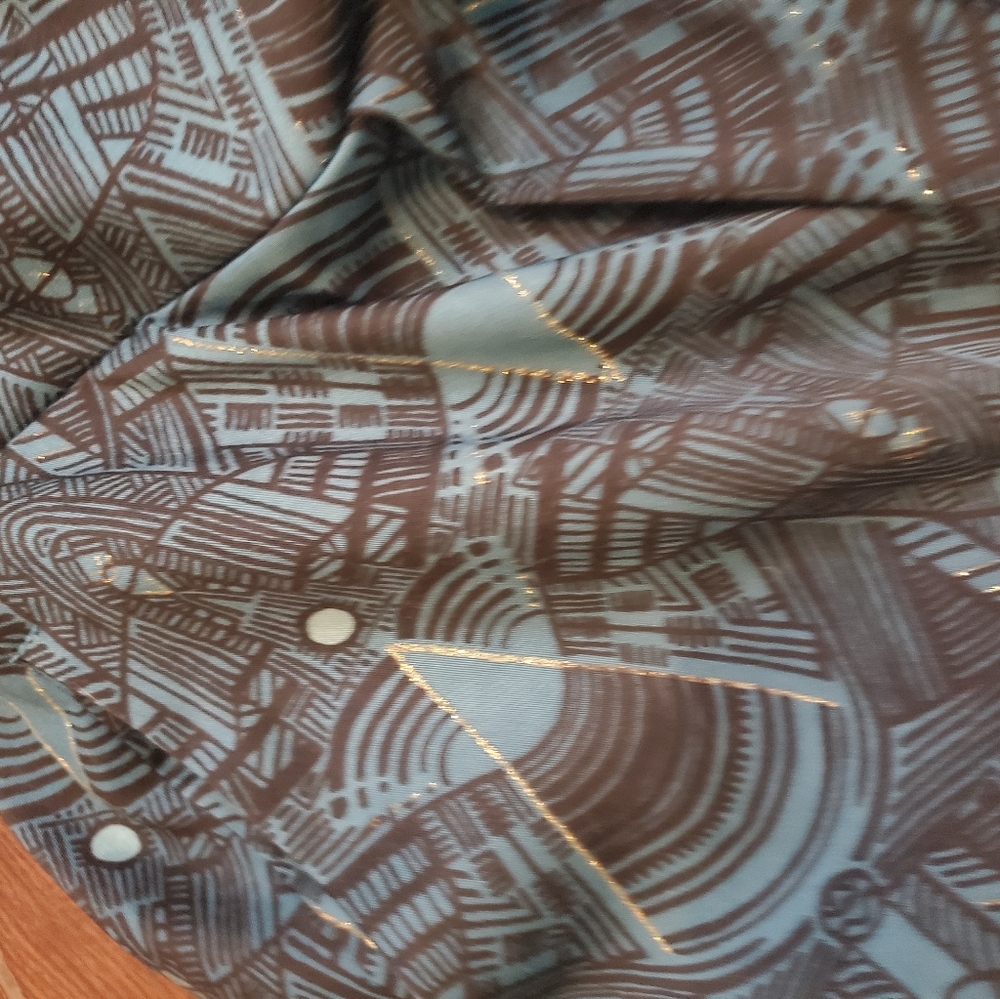 Elegant Teal Patterned Skirt Pleated Full Size 2XL By Melissa McCarthy Seven7 - Picture 5 of 5